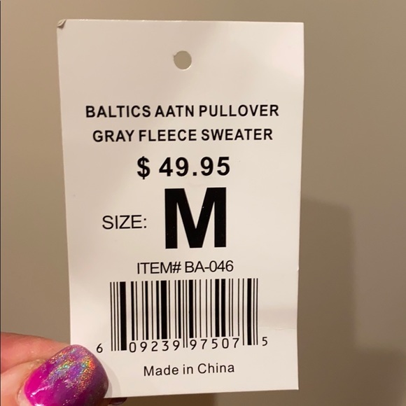 NEW Baltics Sherpa Quarter Zip Pullover Size M - Picture 7 of 7